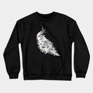 Cockatiel + White Spider Chrysanthemum Crewneck Sweatshirt